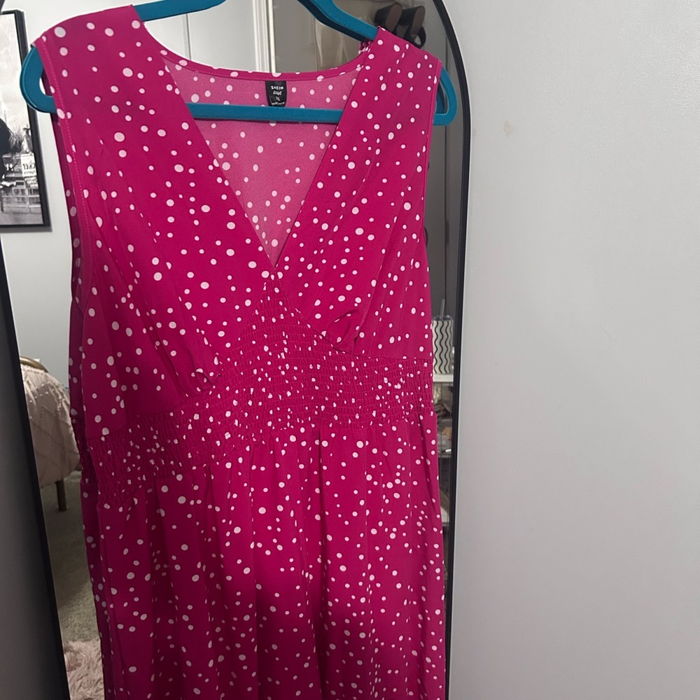 SHEIN Pink Polka Dot Dress - Picture 6 of 11